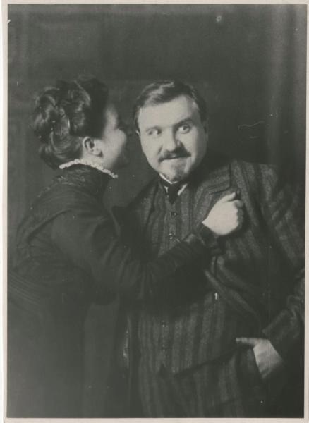 Николай Александрович Петров с женой Надеждой Дмитриевной, 1908 - 1909