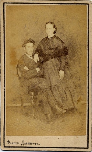 Фотопортрет семейной пары, 1871 год, г. Арзамас