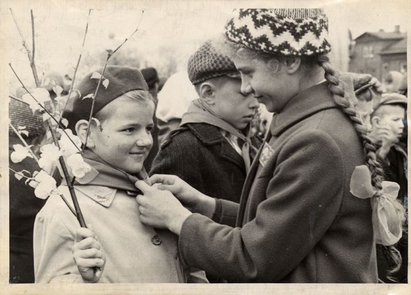 Прием в пионеры на площади Ленина, 22 апреля 1970, г. Касимов и Касимовский район