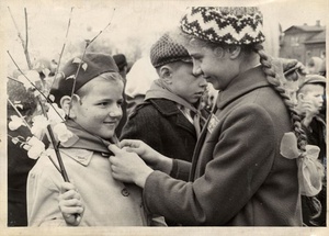 Прием в пионеры на площади Ленина, 22 апреля 1970, г. Касимов и Касимовский район