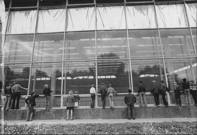 У стадиона «Динамо», 1973 год, г. Москва. Видео «Стадион "Динамо"» с этой фотографией.&nbsp;