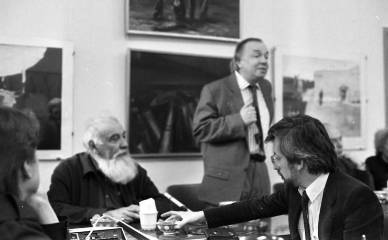 Лев Копелев и Андрей Вознесенский в редакции журнала «Юность», 1989 год, г. Москва