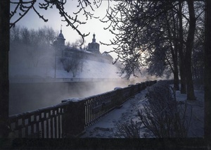 Андроников монастырь, 1980-е, г. Москва. Выставки:&nbsp;«Лучшие фотографии зимы», «Навести тумана»,&nbsp;«Падал прошлогодний снег» с этим снимком.