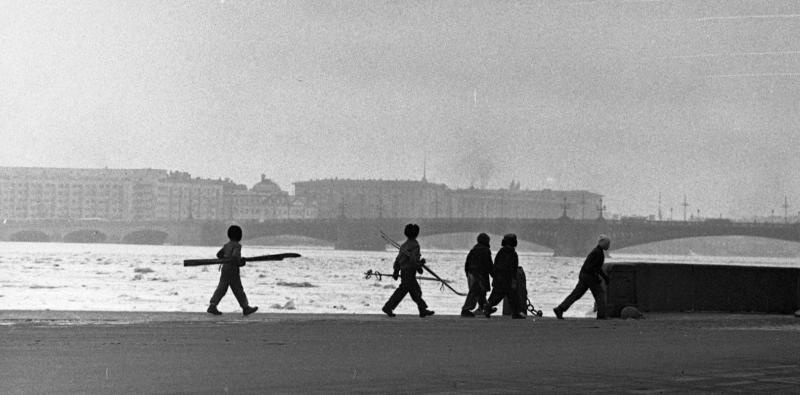 Набережная Невы, 1960-е, г. Ленинград