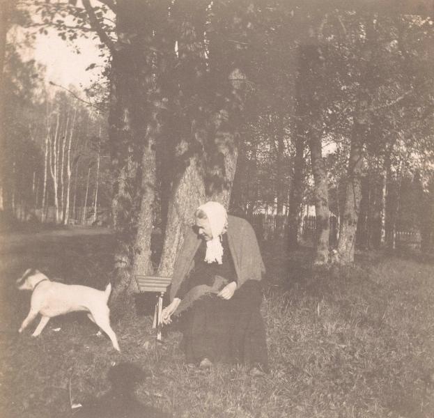 Женщина с собакой, 1895 - 1905