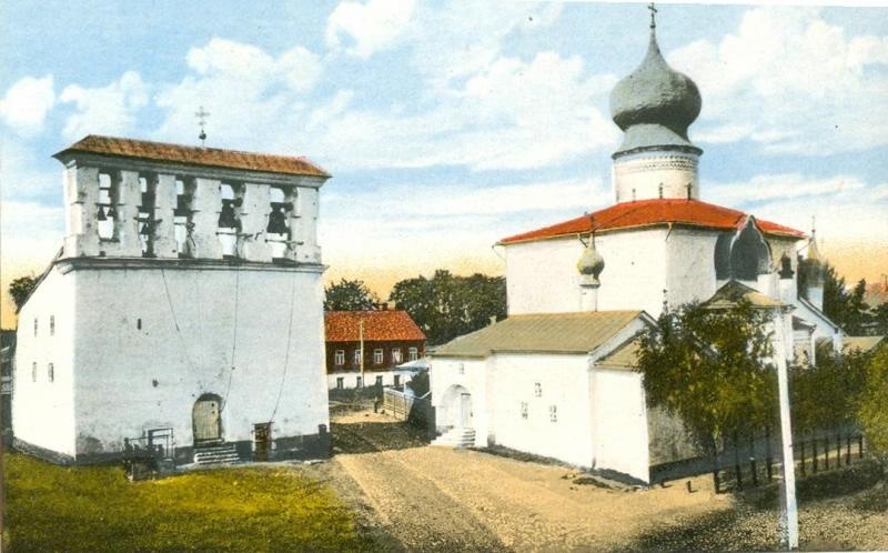 Церковь Успения у парома, 1900-е, Псковская губ., г. Псков. Построена в 1521 году.