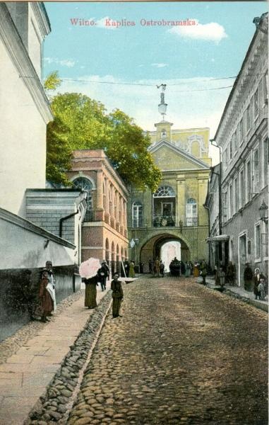 «Wilno. Kaplica Ostrobramska». Острая брама, 1900-е, Виленская губ., г. Вильна. Ныне Вильнюс.