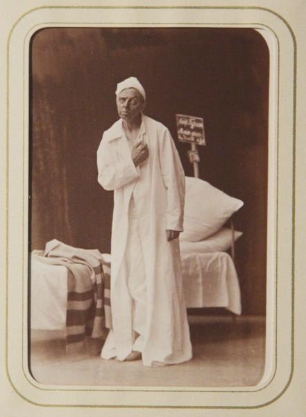 Портрет актера в роли, 1883 год, г. Санкт-Петербург. Василий Андреев-Бурлак в роли Поприщина из «Записок сумасшедшего» Николая Гоголя.