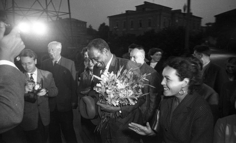 Американский певец Поль Робсон в Москве, 1958 год
