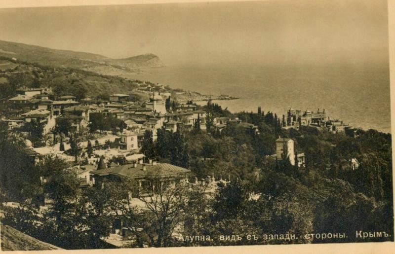 Вид с западной стороны, 1900-е, Таврическая губ., Крымский п-ов, дер. Алупка