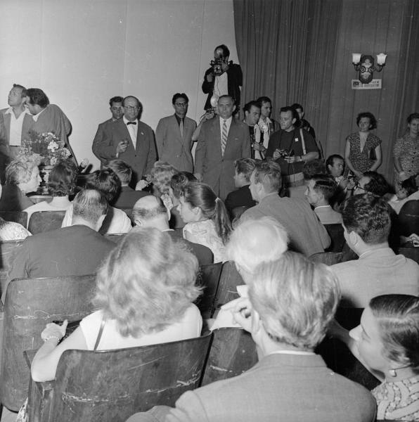 I Московский международный кинофестиваль. Пресс-конференция, 3 - 17 августа 1959, г. Москва