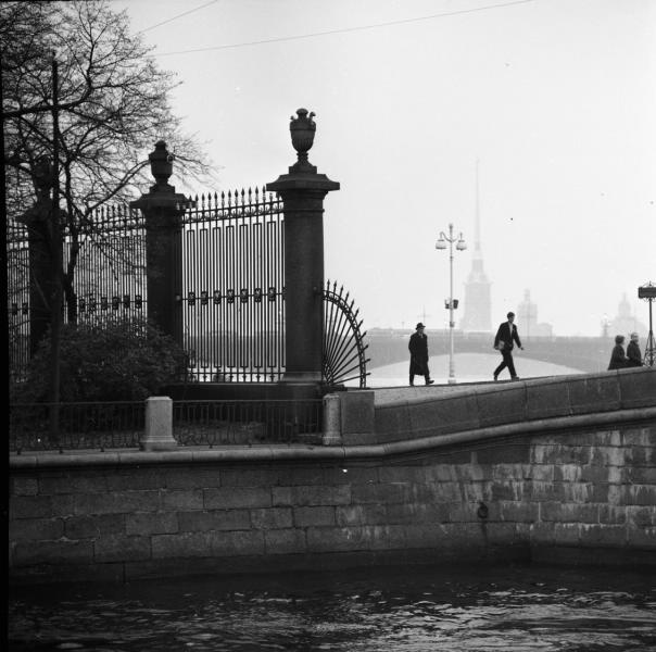 Решетка Летнего сада, 1961 - 1969, г. Ленинград. Река Фонтанка.