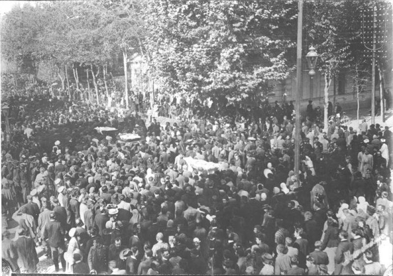 Похороны убитых в Ташкенте, 25 октября 1905, Туркестанское генерал-губер­наторство, Сырдарьинская обл., г. Ташкент