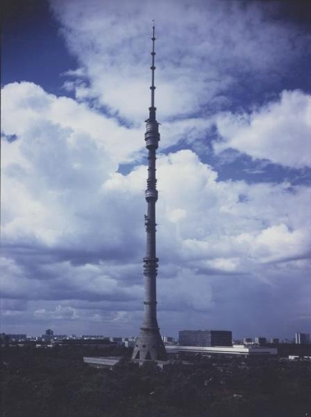 Останкинская телебашня, 1980-е, г. Москва. Выставка «Магия телевидения» с этой фотографией.&nbsp;