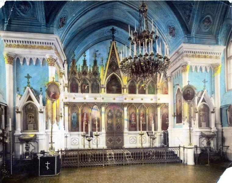 Интерьер церкви Св. Екатерины Вознесенского монастыря в Московском Кремле, 1900-е, г. Москва