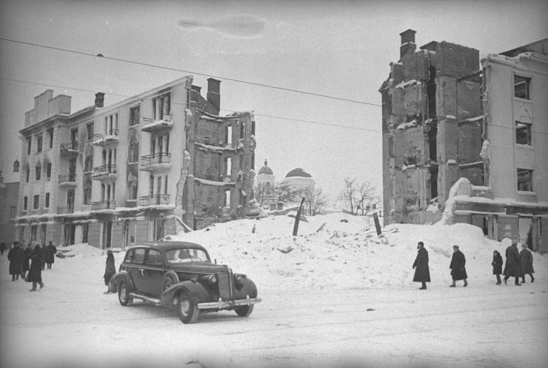 Разрушения в Калинине, 1942 год, г. Калинин