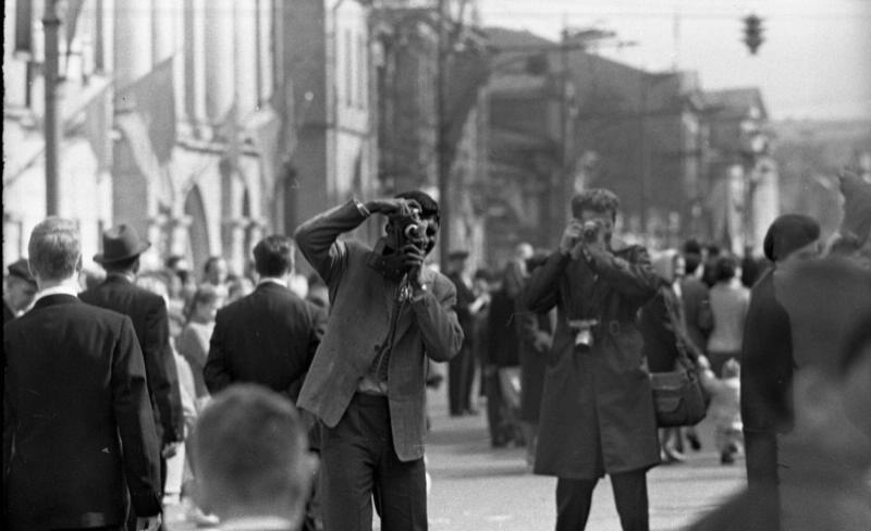 Первомайская демонстрация. Фотографы, 1963 - 1964, г. Москва