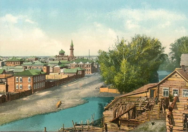 Общий вид Заисточного предместья, 1900-е, г. Томск