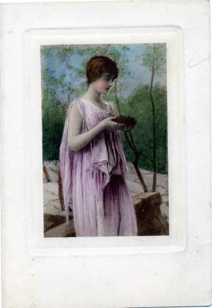 Девушка с чашкой, 1890-е