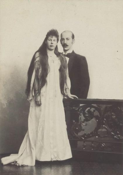 Портрет мужчины и женщины, 1910 - 1916, г. Санкт-Петербург. Альбуминовая печать.