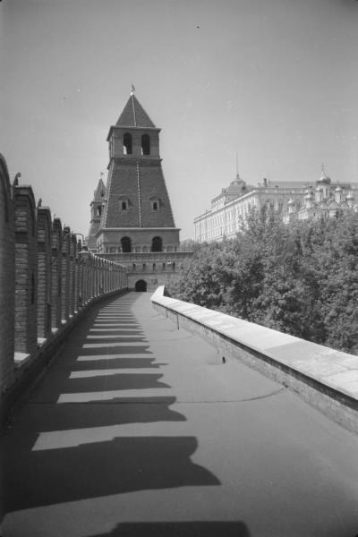 Площадка верхнего боя и Первая Безымянная башня Московского Кремля, 1954 - 1957, г. Москва