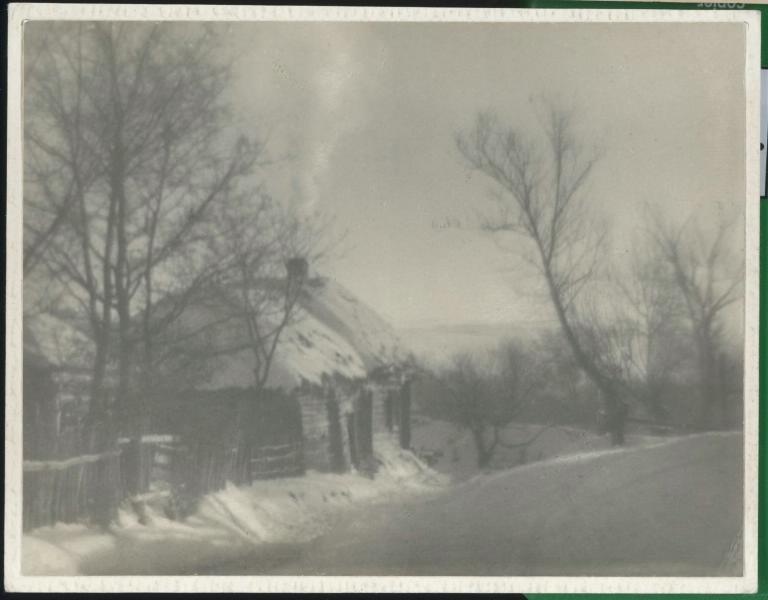 У околицы. Зимний пейзаж, 1920-е. Выставка «Рождественское настроение» с этой фотографией.&nbsp;