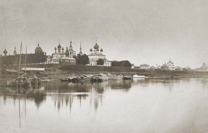 Общий вид города Углич, 1890-е, Ярославская губ., г. Углич. Выставка «На просторах Волги» с этой фотографией.&nbsp;