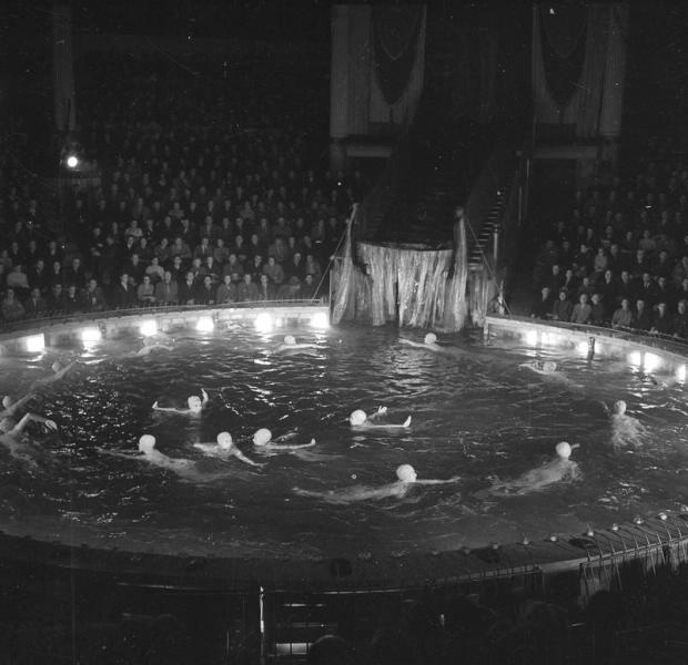 Бассейн на арене цирка, 1950-е, г. Москва