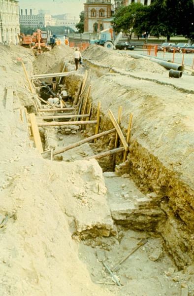 Археологические раскопки на Красной площади, 1980-е, г. Москва