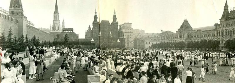 Гуляние выпускников московских школ, 1954 год, г. Москва
