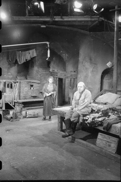 На съемках фильма «На дне», 1952 год, г. Москва