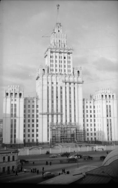 Строительство высотного здания на Лермонтовской площади, 1951 - 1952, г. Москва