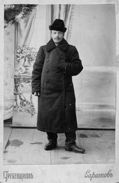 Мужской портрет, 1905 - 1915, Саратовская губ., г. Саратов. Коллодион.