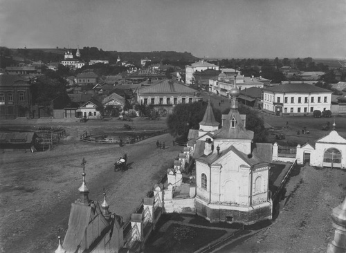Вид на Большую Благовещенскую улицу в Вязниках, 1900-е, Владимирская губ., г. Вязники, Б. Благовещенская ул.