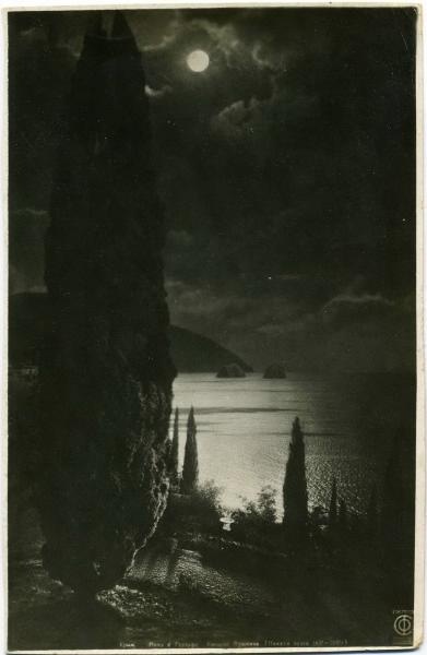 Крым. Ночь. Гурзуф, 1930-е, Крымская АССР, пгт. Гурзуф