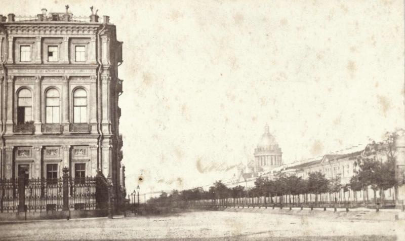 Конногвардейский бульвар от Благовещенской площади, 1867 - 1869, г. Санкт-Петербург