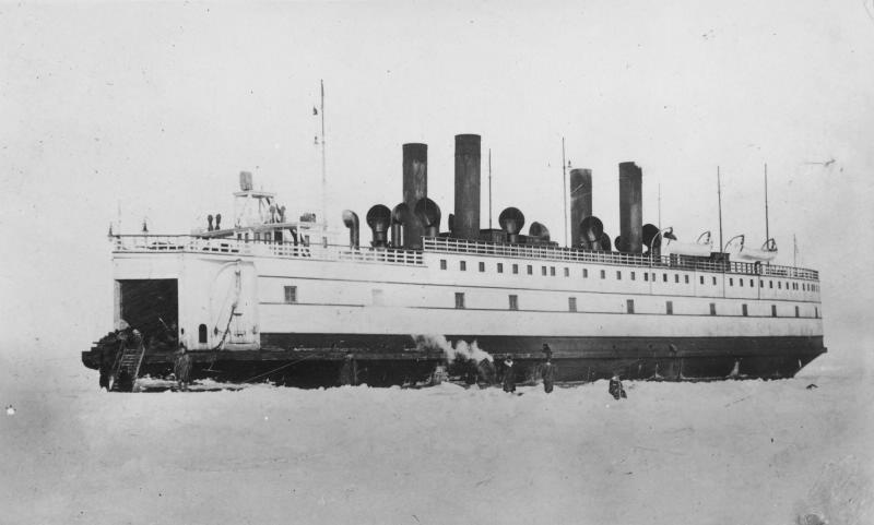 Паром-ледокол «Байкал» во льдах, 1899 - 1918, Алтайский горный округ, озеро Байкал