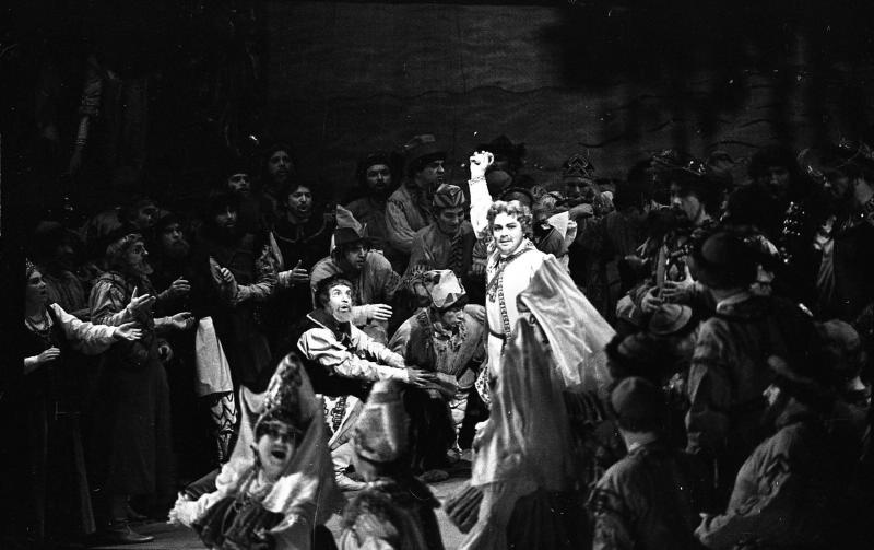 Сцена из оперы «Садко» с участием Владимира Атлантова, 1976 год, г. Москва