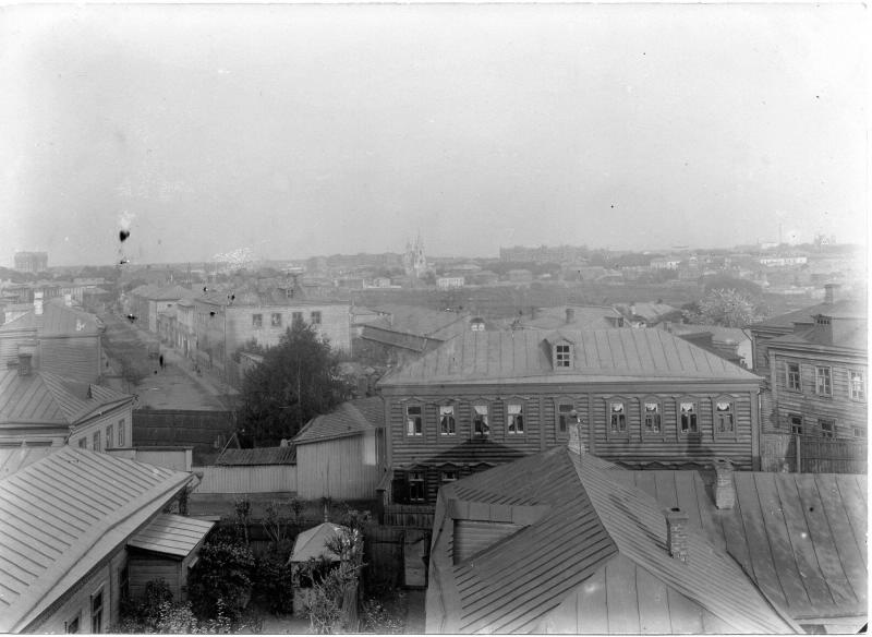 Вид городских домов сверху, 1900-е