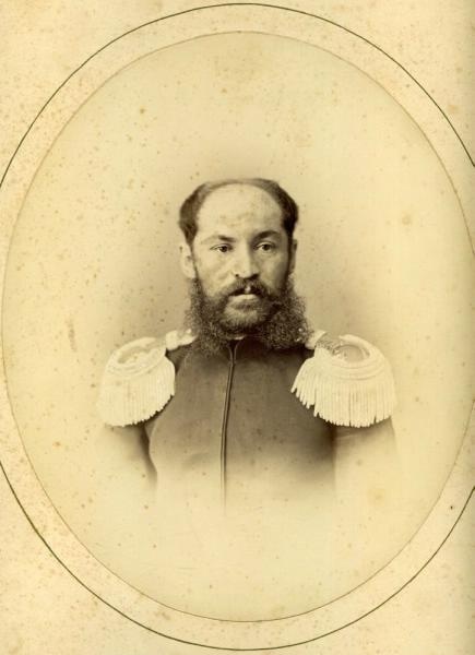 Портрет казачьего полковника, 1860-е. Соленая бумага.