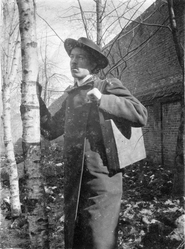 Илья Машков с этюдником, 1900-е