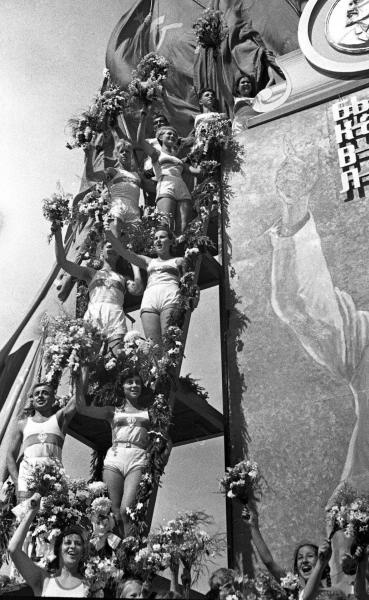 Физкультурный парад на Красной площади, 1938 год, г. Москва. 