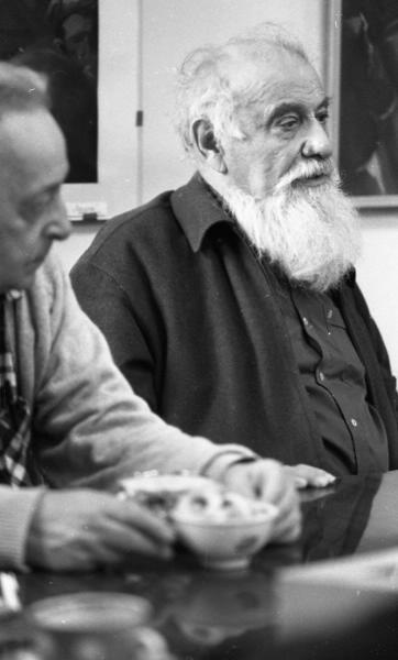 Лев Разгон и Лев Копелев в редакции журнала «Юность», 1989 год, г. Москва