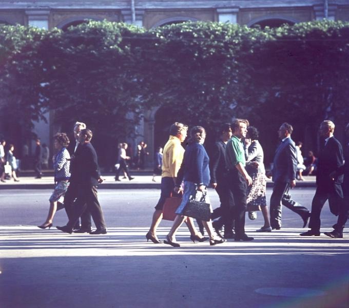 Прохожие на улице, 1961 - 1969, г. Ленинград
