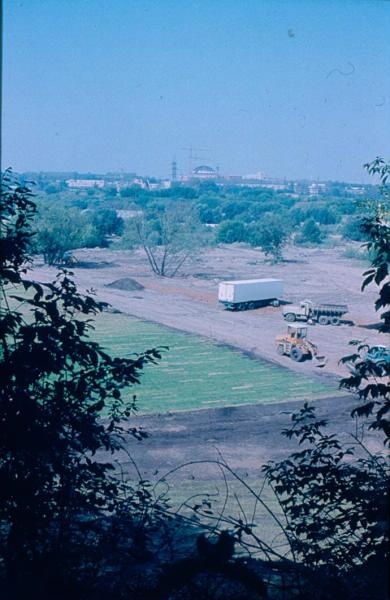 Вид на Поклонную гору из Троицкого-Голенищева, 1988 год, г. Москва