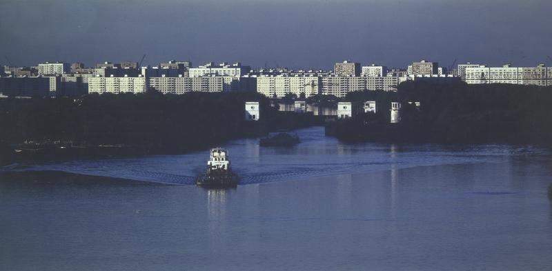 Вид из Коломенского в сторону Печатников, 1978 - 1989, г. Москва