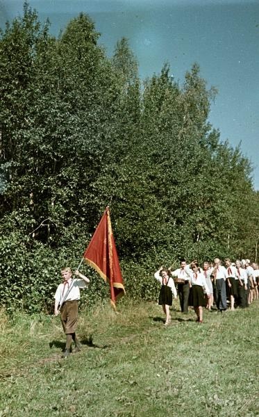 Пионерский лагерь завода «Калибр», 1949 год, Московская обл., Рузский р-н, дер. Вражское