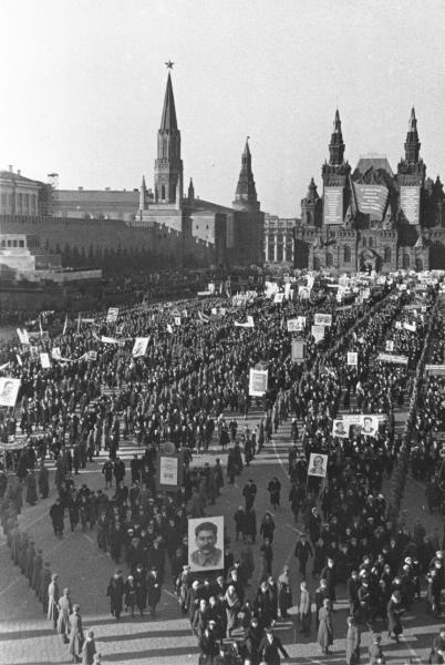 Демонстрация на Красной площади в Москве, 7 ноября 1940, г. Москва
