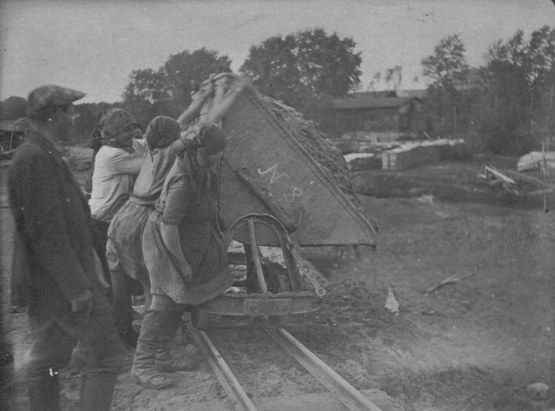 Строительство узкоколейки в Череповецком районе, 1930-е, г. Череповец и Череповецкий район
