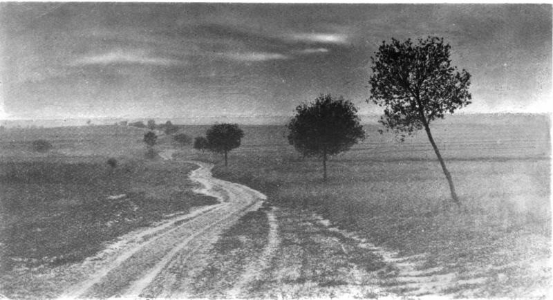 «Вдаль». Дорога в Святошино, 1907 год, Киевская губ., Киевский у.. Святошино — историческая местность, дачный поселок, жилой массив на западной окраине Киева.Видео «К 180-летию фотографии. Эпизод IX: "Русское фотографическое общество"»&nbsp;и «Михаил Шолохов. "Держаться истины"» с этой фотографией.&nbsp;